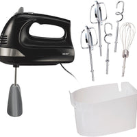 Hamilton Beach - 6 Speed Hand Mixer with Snap On Case Black - 62639C