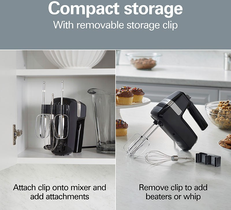 Hamilton Beach - 6 Speed Hand Mixer with Storage Clip - 62628