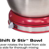 Hamilton Beach - 6 Speed Red Classic Stand Mixer - 64654