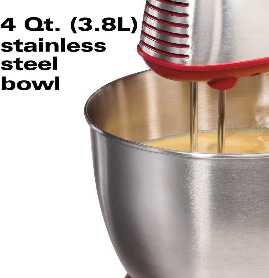 Hamilton Beach - 6 Speed Red Classic Stand Mixer - 64654