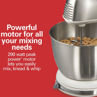 Hamilton Beach - 6 Speed White Classic Stand Mixer - 64655