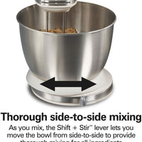 Hamilton Beach - 6 Speed White Classic Stand Mixer - 64655