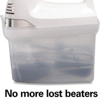 Hamilton Beach - 6 Speed White Hand Mixer with Easy Clean Beaters and Snap-On Case - 62636