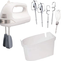 Hamilton Beach - 6 Speed White Hand Mixer with Easy Clean Beaters and Snap-On Case - 62636
