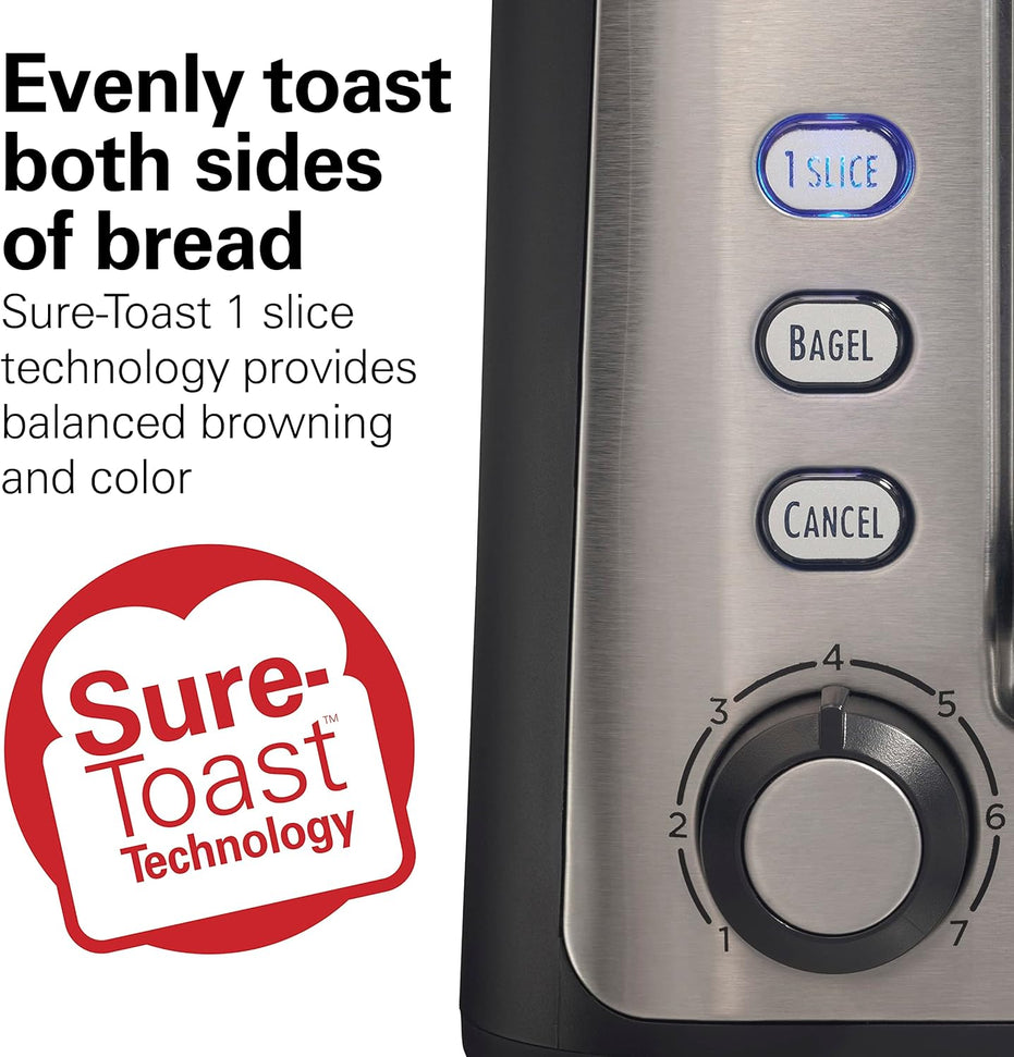Hamilton Beach - 6.5” Slots 2 Slice Toaster with Sure-Toast Technology - 22996