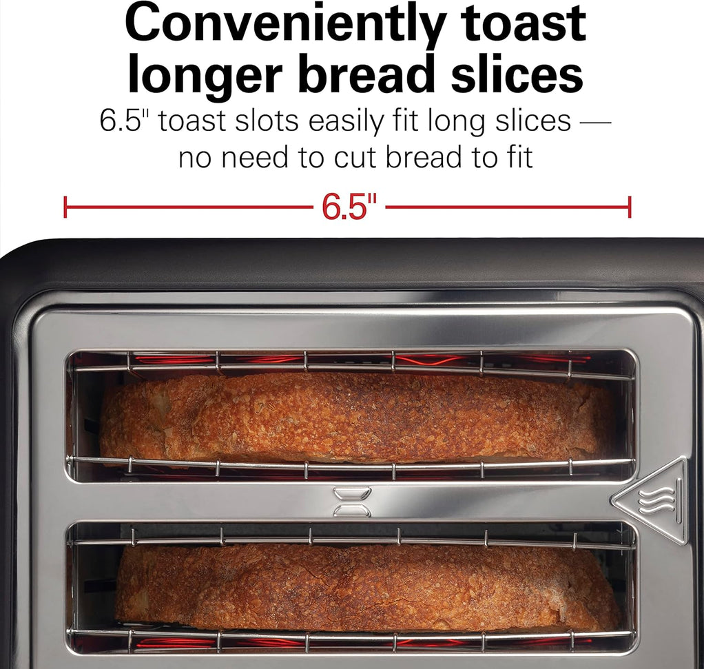 Hamilton Beach - 6.5” Slots 2 Slice Toaster with Sure-Toast Technology - 22996