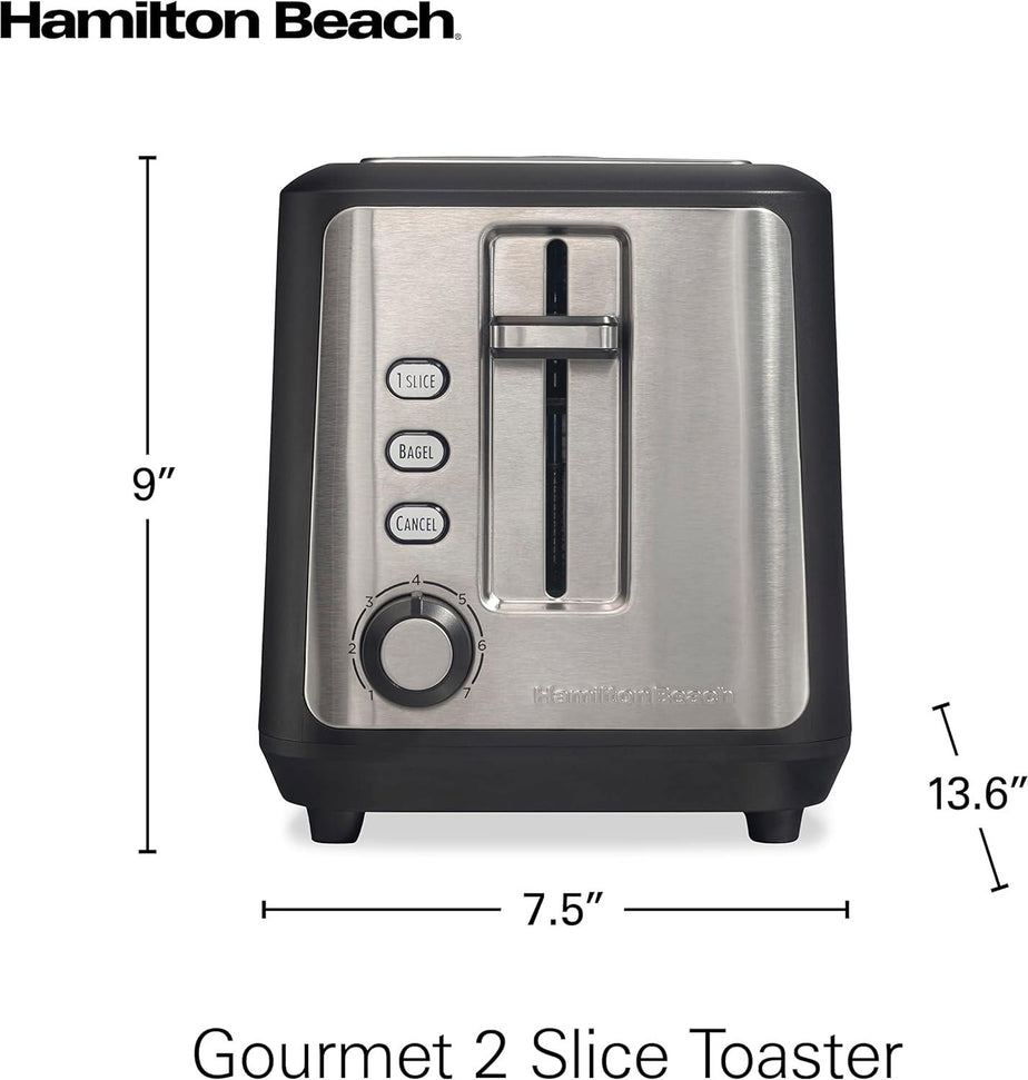 Hamilton Beach - 6.5” Slots 2 Slice Toaster with Sure-Toast Technology - 22996