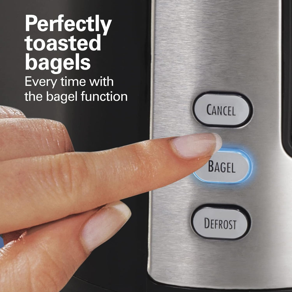 Hamilton Beach - 7.5" Black Extra-Wide Slot 2-Slice Toaster - 22633V