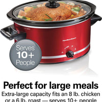 Hamilton Beach - 8 QT Slow Cooker Red - 33184