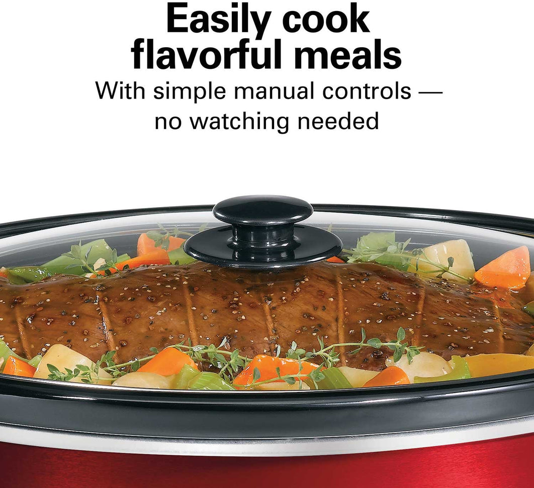 Hamilton Beach - 8 QT Slow Cooker Red - 33184