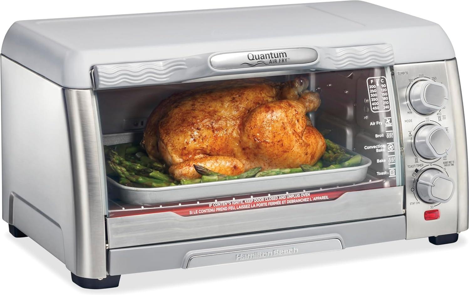 Hamilton Beach - 9" Air Fryer Toaster Oven with Quantum Air Fry Technology - 31350