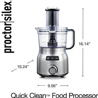 Hamilton Beach - 9 Cup Silver Quick Clean™ Food Processor - 70810