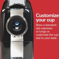 Hamilton Beach - Black Espresso Machine Compatible with Nespresso Pods - 40726