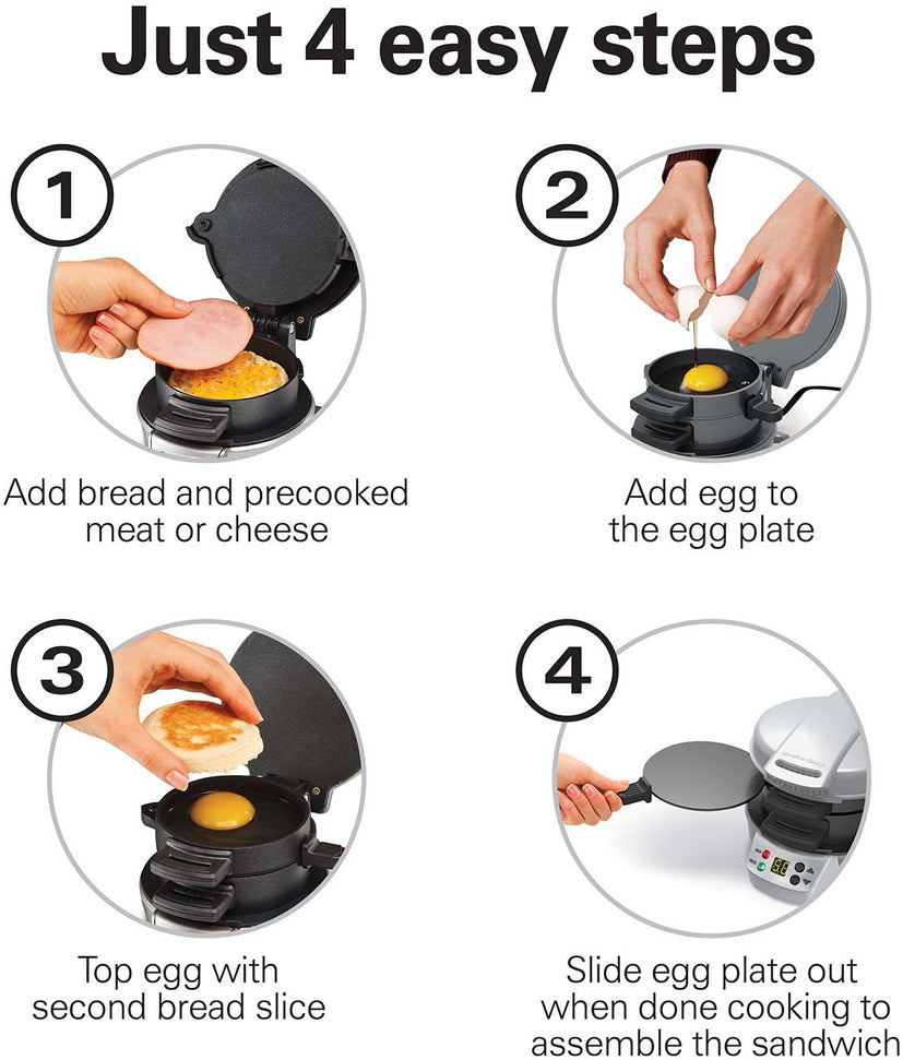 Hamilton Beach - Breakfast Sandwich Maker with Timer - 25478RC