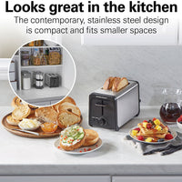 Hamilton Beach - Contemporary 2 Slice Toaster with Wide Slots - 22997FG
