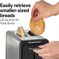 Hamilton Beach - Contemporary 2 Slice Toaster with Wide Slots - 22997FG