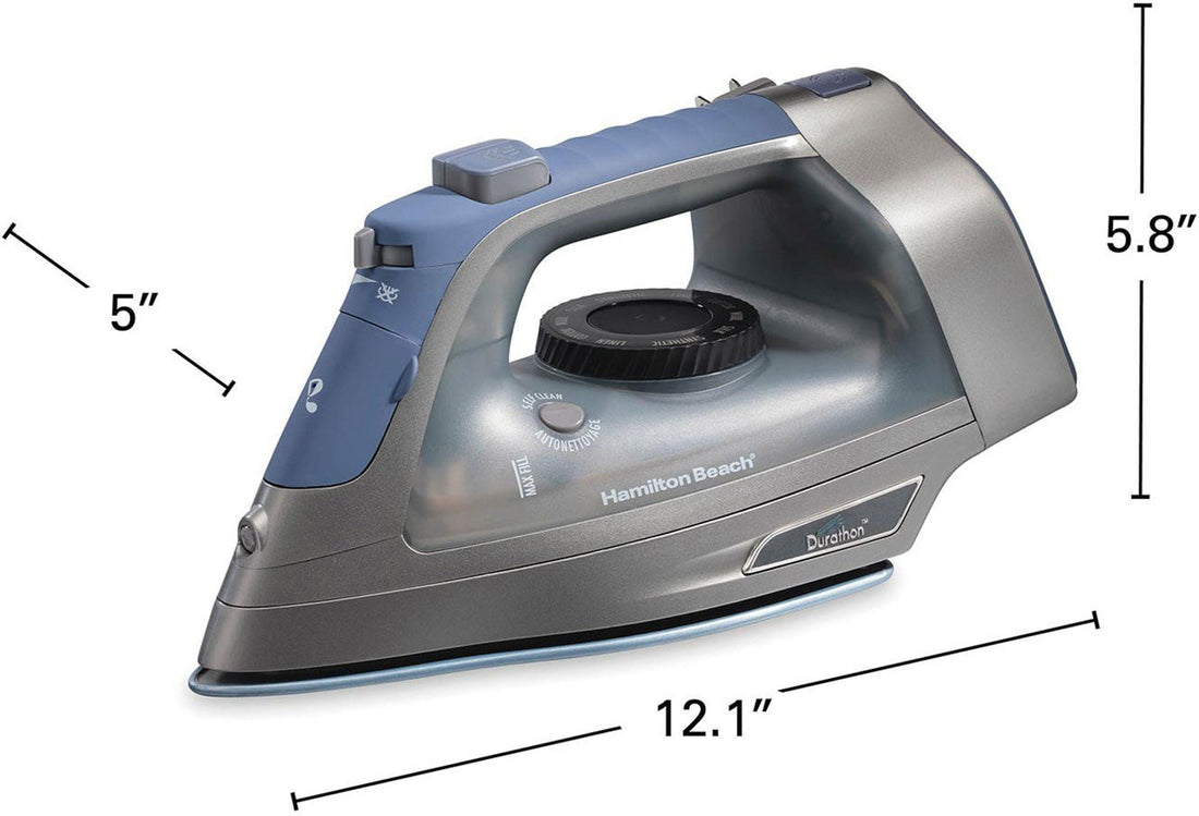 Hamilton Beach - Durathon Electronic Retractable Cord Iron Silver - 19806