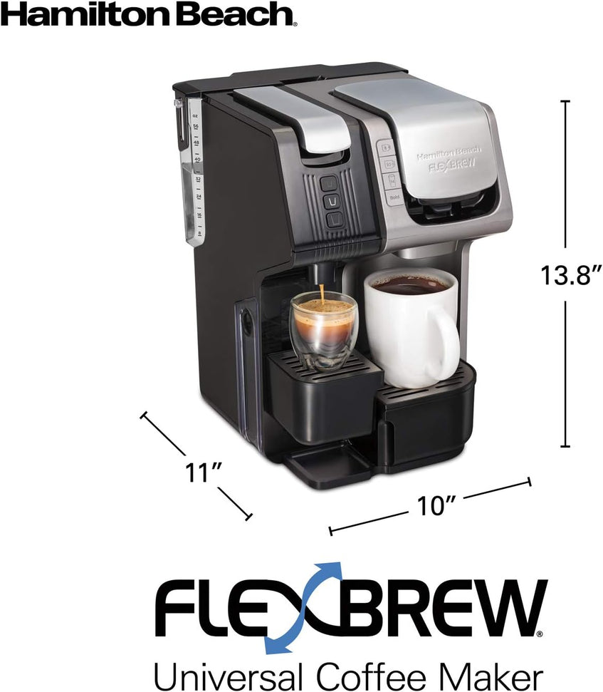 Hamilton Beach - FlexBrew® Universal Black Trio 2-Way Coffee Maker - 49930