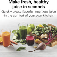 Hamilton Beach - HealthSmart 12.72" Black Compact Juicer Machine - 67500
