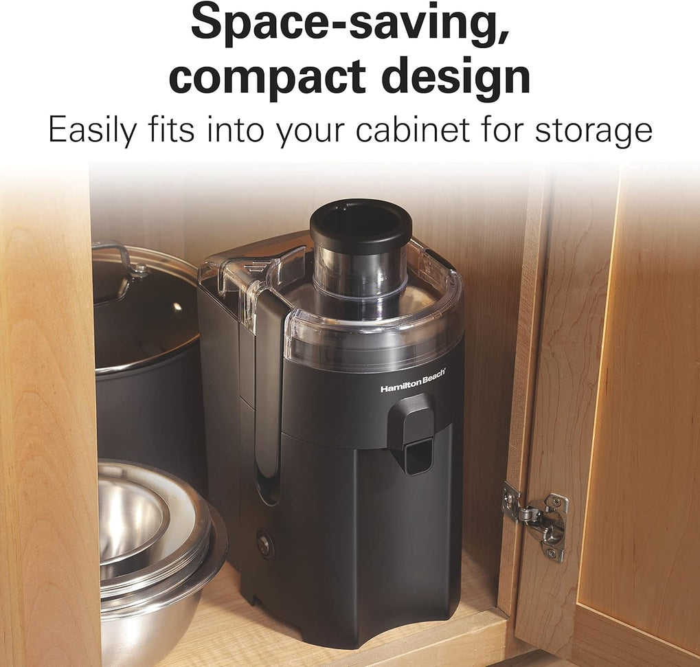 Hamilton Beach - HealthSmart 12.72" Black Compact Juicer Machine - 67500