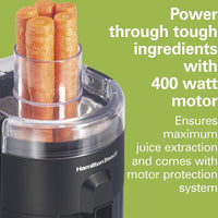Hamilton Beach - HealthSmart 12.72" Black Compact Juicer Machine - 67500