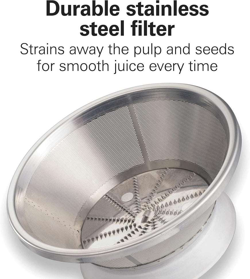 Hamilton Beach - HealthSmart 12.72" Black Compact Juicer Machine - 67500