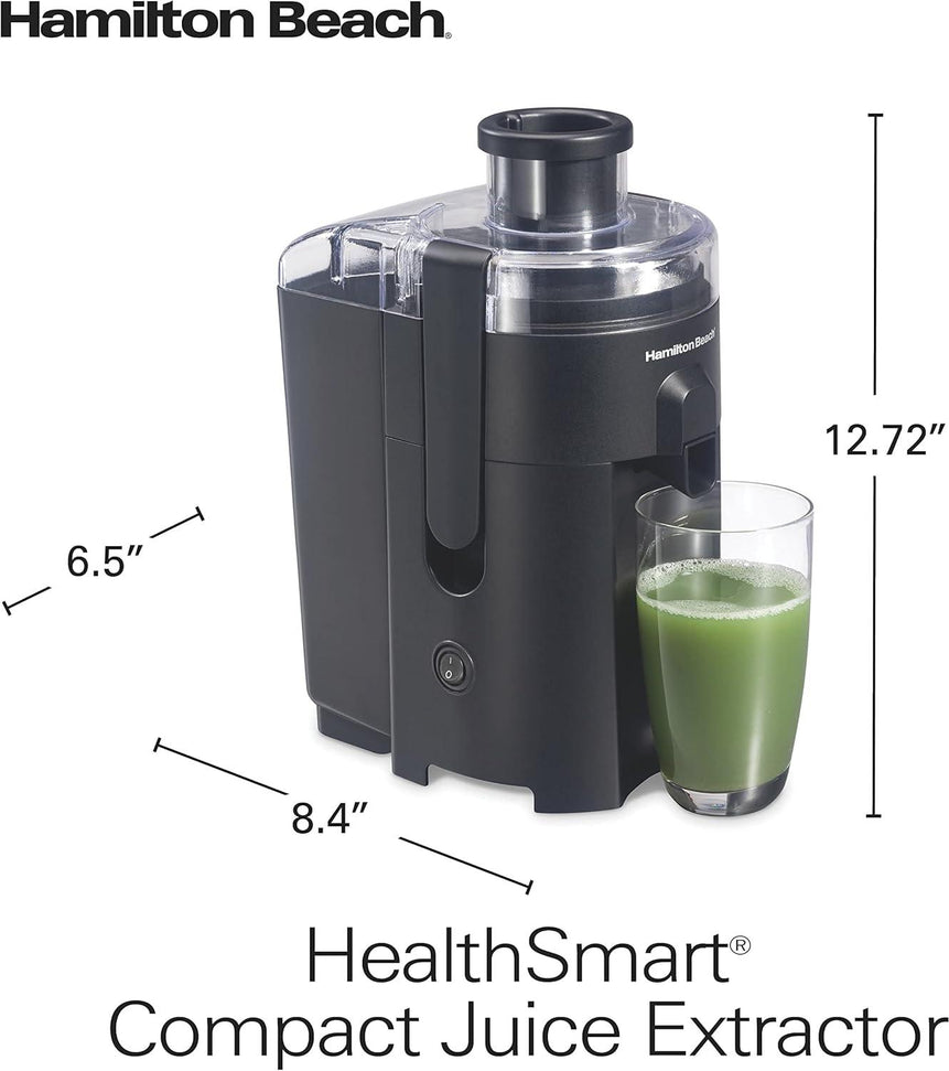 Hamilton Beach - HealthSmart 12.72" Black Compact Juicer Machine - 67500