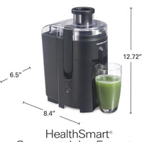 Hamilton Beach - HealthSmart 12.72" Black Compact Juicer Machine - 67500