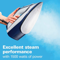 Hamilton Beach - Iron & Garment Steamer for Clothes with Smooth Press Stainless Steel Soleplate - 14650