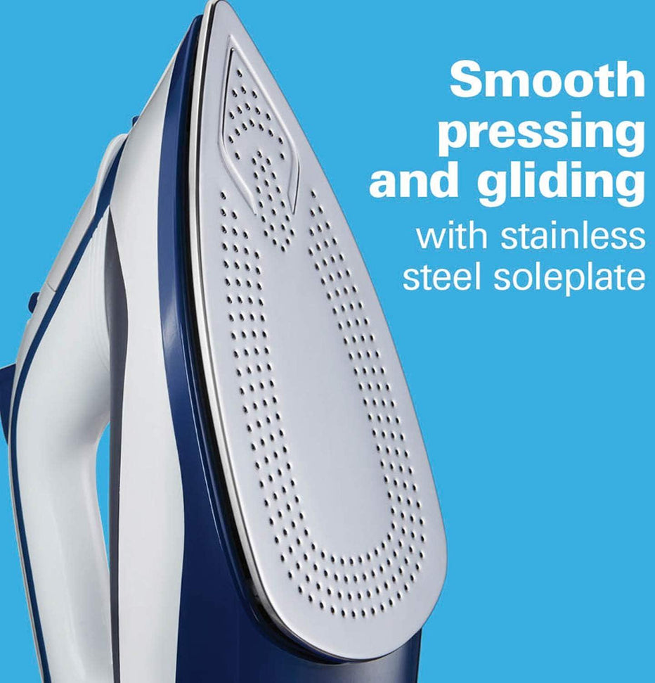 Hamilton Beach - Iron & Garment Steamer for Clothes with Smooth Press Stainless Steel Soleplate - 14650