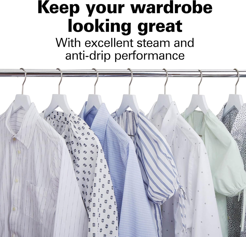 Hamilton Beach - Iron & Garment Steamer for Clothes with Smooth Press Stainless Steel Soleplate - 14650