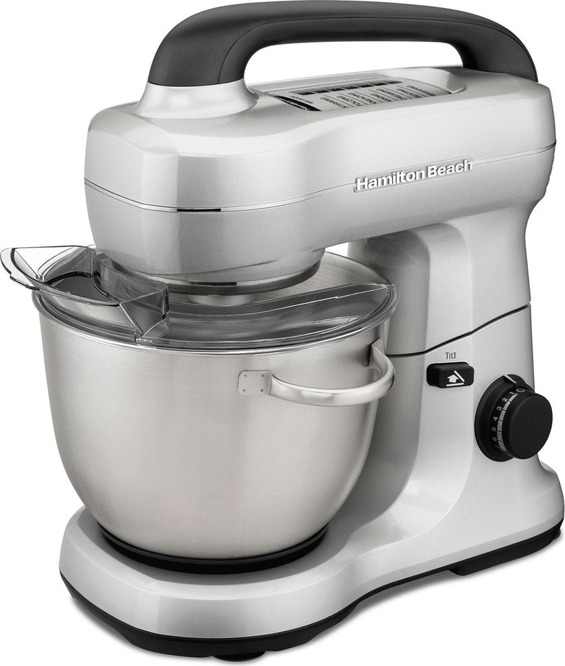 Hamilton Beach - Metallic Silver 4 QT 7 Speed Stand Mixer - 63392