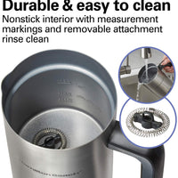 Hamilton Beach - Milk Frother and Warmer Stainless Steel - 43565C