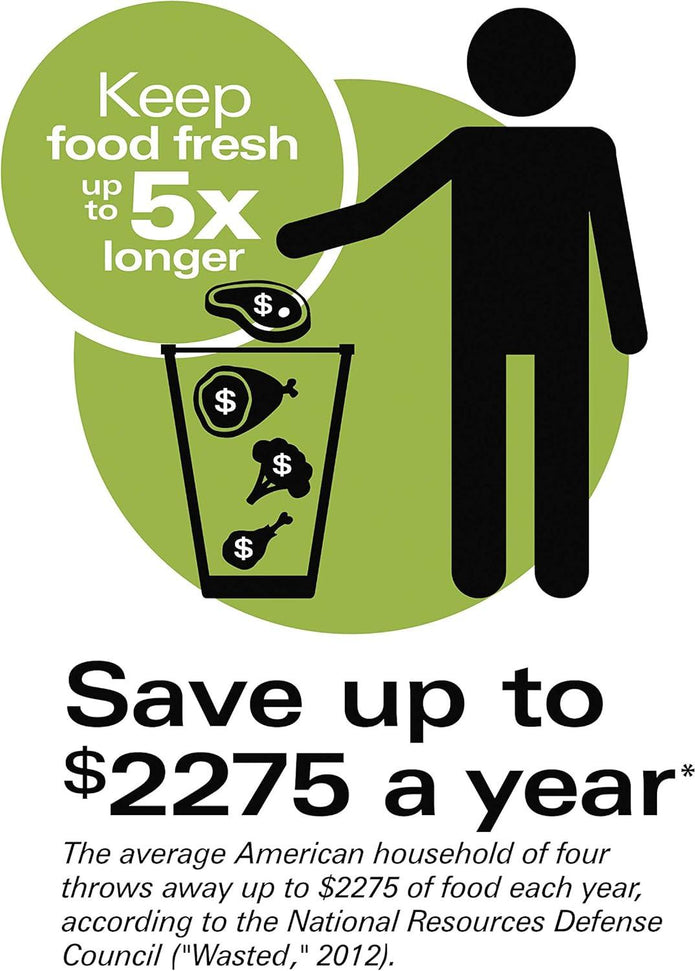 Hamilton Beach - NutriFresh™ 6.25" Food Vacuum Sealer with 2-Roll Storage & Starter Kit - 78218