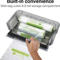 Hamilton Beach - NutriFresh™ 6.25" Food Vacuum Sealer with 2-Roll Storage & Starter Kit - 78218