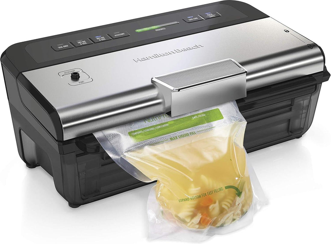 Hamilton Beach - NutriFresh™ 6.25" Food Vacuum Sealer with 2-Roll Storage & Starter Kit - 78218