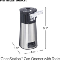Hamilton Beach - OpenStation™ Silver Electric Automatic Can Opener with Tools - 76382
