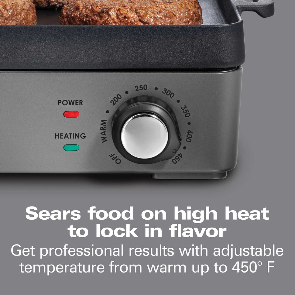 Hamilton Beach - Professional Cast Iron Electric Grill with Removable Cooktop - 38560