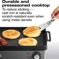 Hamilton Beach - Professional Cast Iron Electric Grill with Removable Cooktop - 38560