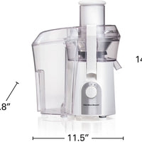 Hamilton Beach - Recertified Big Mouth 800 W Juice Extractor White - 67702