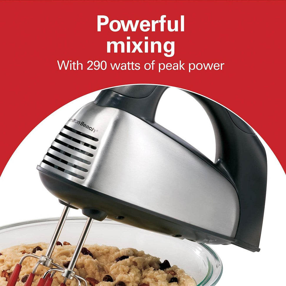 Hamilton Beach - SoftScrape 6 Speed Hand Mixer with Case - 62637G