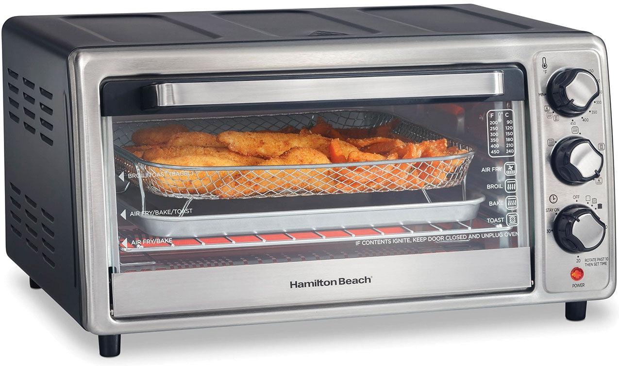 Hamilton Beach - Sure-Crisp® 14.18" Stainless Steel Air Fryer Countertop Toaster Oven - 31418G