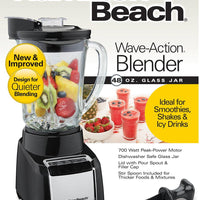 Hamilton Beach - Wave-Action® 48 Oz Black Blender - 53522C