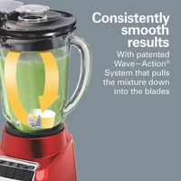 Hamilton Beach - Wave-Action® 48 Oz Red Blender - 53519F