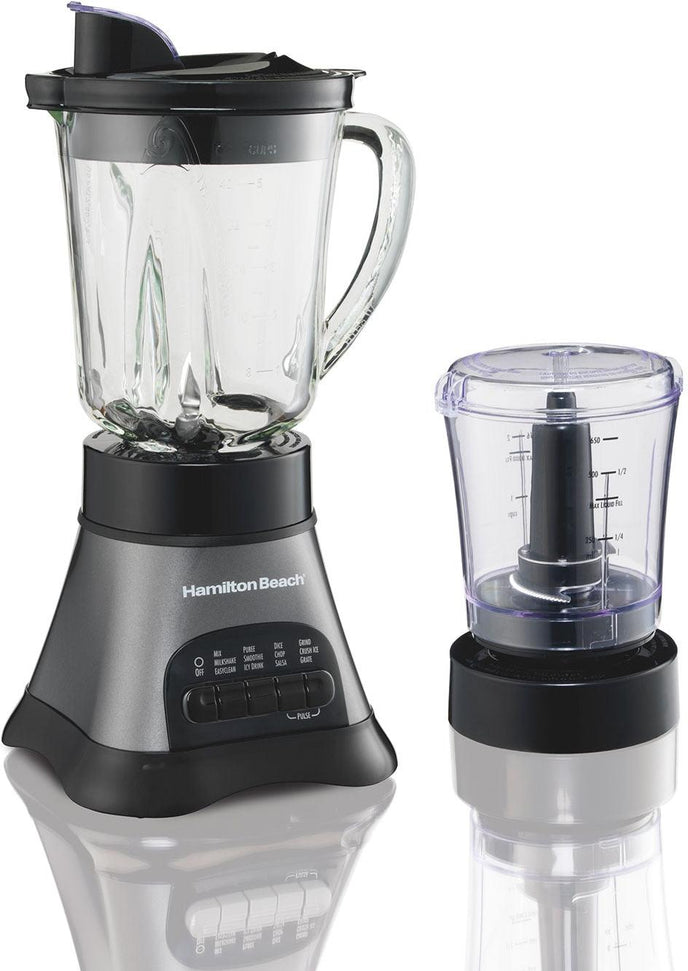 Hamilton Beach - Wave Crusher® Multi-Function Blender/Chopper with 40 Oz Glass Jar - 58164