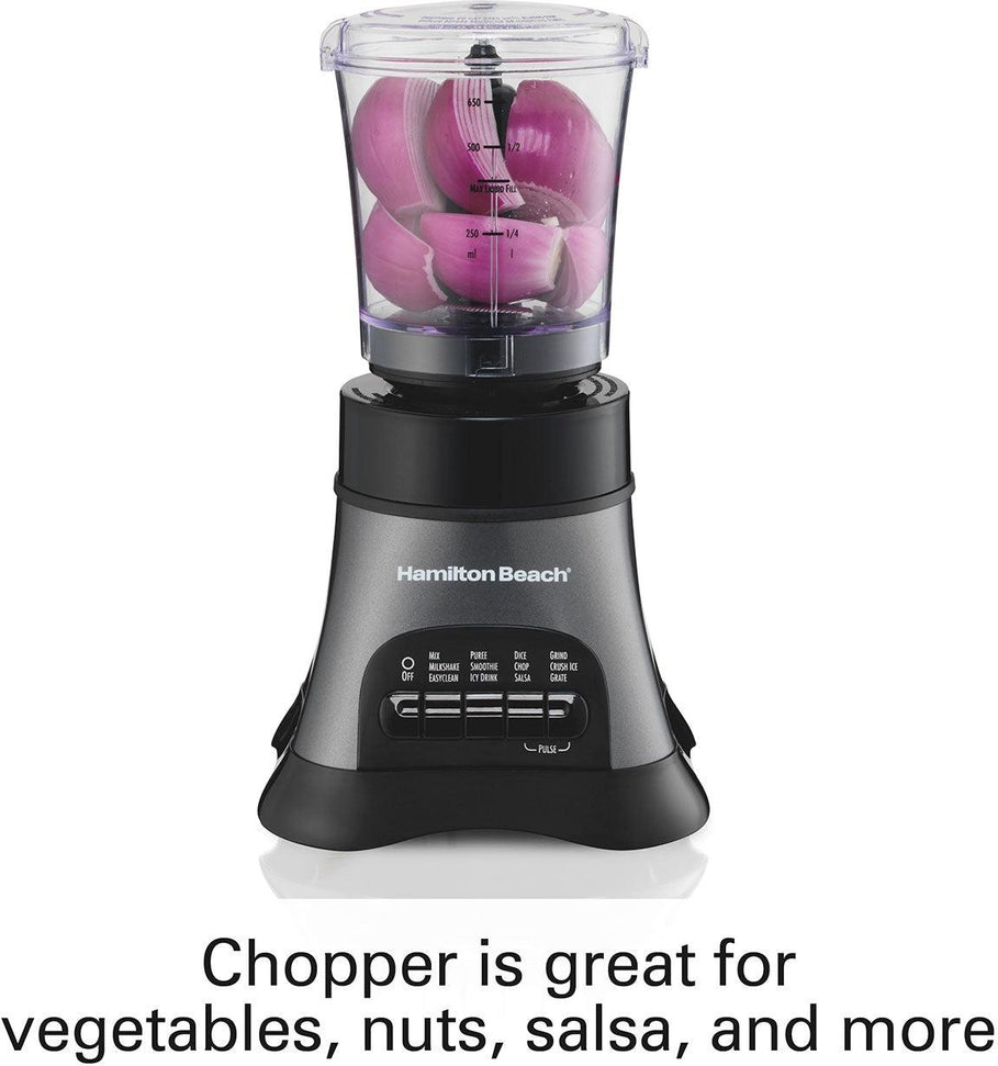 Hamilton Beach - Wave Crusher® Multi-Function Blender/Chopper with 40 Oz Glass Jar - 58164