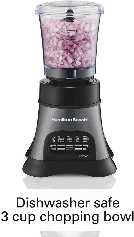 Hamilton Beach - Wave Crusher® Multi-Function Blender/Chopper with 40 Oz Glass Jar - 58164