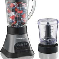 Hamilton Beach - Wave Crusher® Multi-Function Blender/Chopper with 40 Oz Glass Jar - 58164