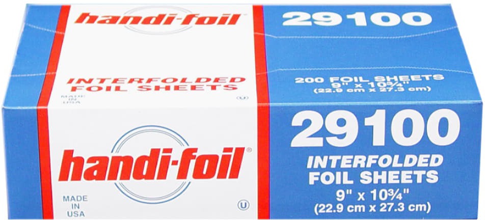 Handi-Foil - 9" x 10.75" Sliver Foil Popup Sheets, 200/Bx - 29100