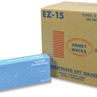Handy Wacks - 15" x 10.75" Interfolded Dry Waxed Paper Deli Sheets, 500 Sheets/Box - EZ-15